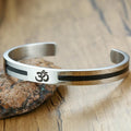 Men's OM Symbol " SONG OF THE UNIVERSE'  Stainless Steel Bangle