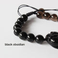 Black Obsidian PIXIU With Ice Obsidian Beads GOOD FORTUNE Bracelet