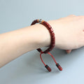 Handmade Tibetan Buddhist  Sandalwood Mala Bead Bracelet with Mantra Sign