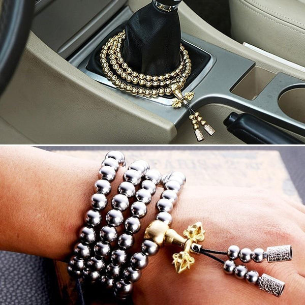 Tactical 10mm Stainless Steel & Dorje 108 Mala Bead SELF DEFENSE Bracelet