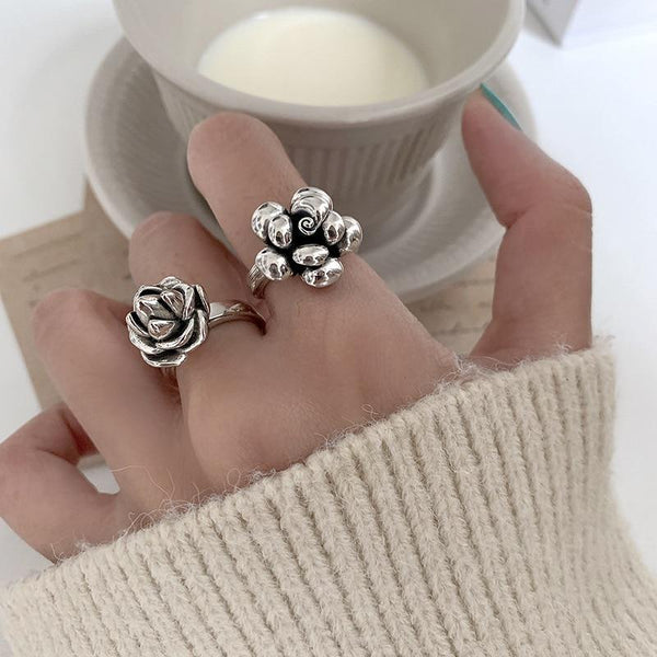 THAI SILVER Adjustable Rosebud Ring/s