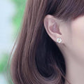 THAI SILVER Plumeria FLOWER Necklace + Earrings SET