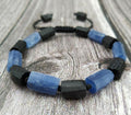 Raw Blue Kyanite & Black Tourmaline FREEDOM from NEGATIVITY Bracelet
