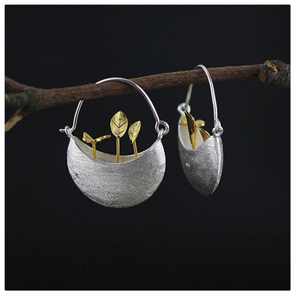 Sterling Silver Mini Garden Drop Earrings