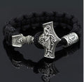 Mjolnir & Rune Amulet STRENGTH-giving Paracord Bracelet