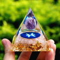 #124 - Handmade Amethyst & Rose Quartz 'PROMOTE SELF-LOVE' PISCES Zodiac ORGONITE Pyramid