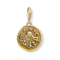 Silver & Zirconia VIRGO Zodiac Charm in Gold