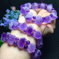 AAA Grade Faceted Raw Amethyst NATURAL HEALING Stone Bracelet