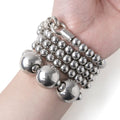 Stainless Steel Edc LARGE BALL Multi Purpose Bracelet /Necklace -4 Ball Options