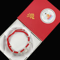 925 Sterling Silver Beads Lucky Red Rope with MONEY Charm