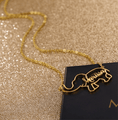 Personalized Stainless Steel 'STRENGTH' Elephant Necklace