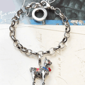 Silver & Zirconia Adorable Alpaca Charm Bracelet