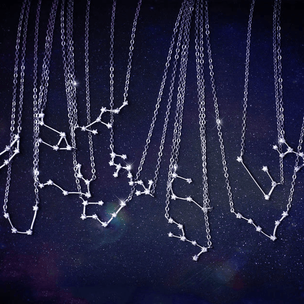 THAI SILVER Zodiac Constellation Pendant Necklace