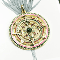 Silver & Zirconia Mythical Aztec Amulet Necklace