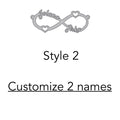 Stainless Steel Custom Names 'FOREVER' INFINITY Necklace