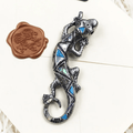 Silver & Zirconia Gecko Pendant Necklace