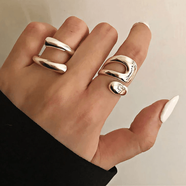 THAI SILVER Modern Rings Set