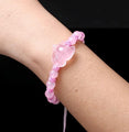 Hey FOXY LADIES!... Natural Amethyst, Strawberry Quartz & Rose Quartz Carved Fox Bracelet
