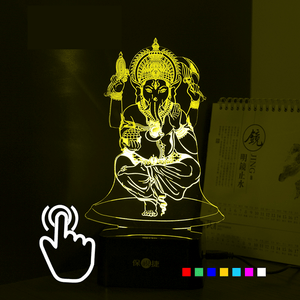 Lord Ganesha 7 Color LED Table Lamp