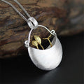 925 Sterling Silver Mini Garden Pendant Necklace