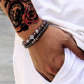 Natural Garnet Stone & Eternal Knot/Lotus SINCERITY Bracelet