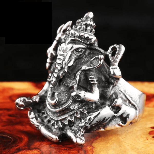 Lord Ganesha Stainless Steel Ring