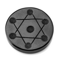 7 Hexagonal Chakra Point Stones on Seven-Star Obsidian Matrix