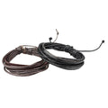 2pc Set Braided Rope & Leather Stacked Bracelets