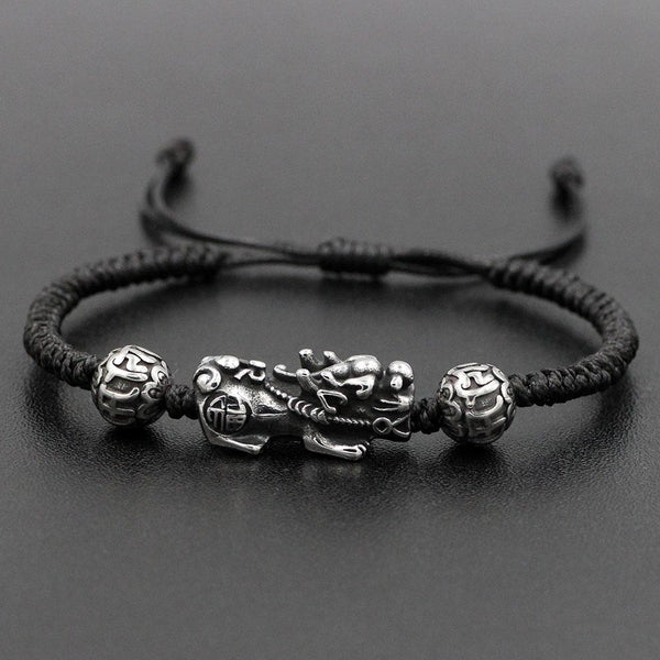 Stainless Steel & Rope  LUCKY PIXIU OPULENCE  Bracelet