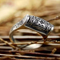 Sterling Silver Tibetan 6 SYLLABLE MANTRA Spinning Prayer Wheel Ring