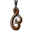 New Zealand Maori Tribal Style Hand Carved Bone 'PIKORUA' ( Twists)  ETERNITY Necklace-9 styles