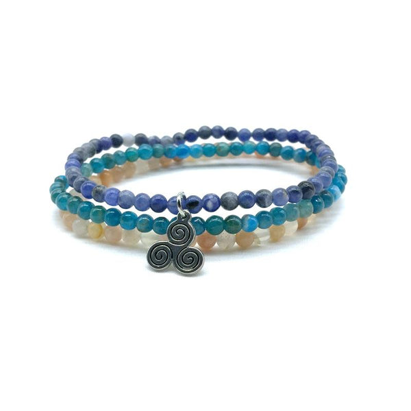 WEIGHT LOSS MOTIVATORS -Apatite,Sunstone & Sodalite- 3/pc  *MIGHTY MINIS*  Healing Energy Stone Bracelets