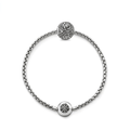 Silver Plated Bracelet with 925 Sterling OM Bead Charm