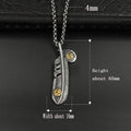 Titanium Steel Native American Inspired 'FREEDOM' FEATHER Necklace-2 Designs