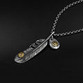 Titanium Steel Native American Inspired 'FREEDOM' FEATHER Necklace-2 Designs