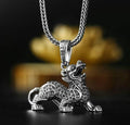 Sterling Silver WEALTH & SUCCESS FENG SHUI Pixiu Necklace