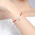 Lucky Red Rope 925 Sterling Silver Bell HARMONY Bracelet