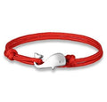 Stainless Steel Whale Charm "PEACEFUL STRENGTH'  Rope Bracelet