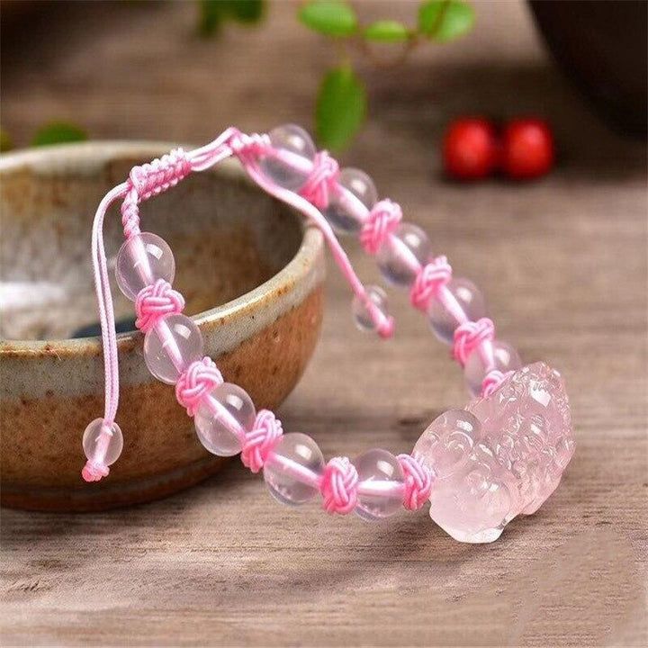 Rose Quartz PIXIU Bracelet Attract an ABUNDANCE of LOVE WEALTH