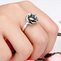 Sterling Silver ' THORN BETWEEN A ROSE ' Women's Self Defense Ring