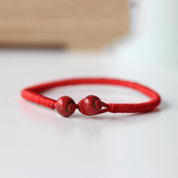 Lucky Red String Handmade Ceramic Bracelets -2/pc Set 19- 21cm(7.48-8.27)