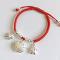 Pure Silver LONG-LIFE Lock Charm Red Rope BABY Bracelet