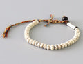 Ethnic Tibetan Buddhist  MOON STAR Bodhi Beads & Carved 6 Syllable  PEACE Bracelet