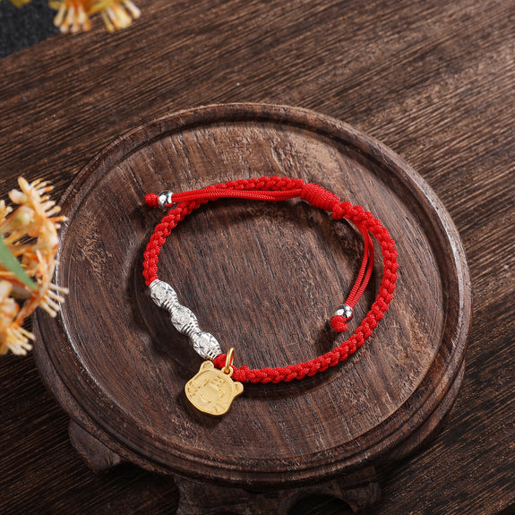 How to make chinese good luck red cord braceletDIY fast and easy red string  bracelet 