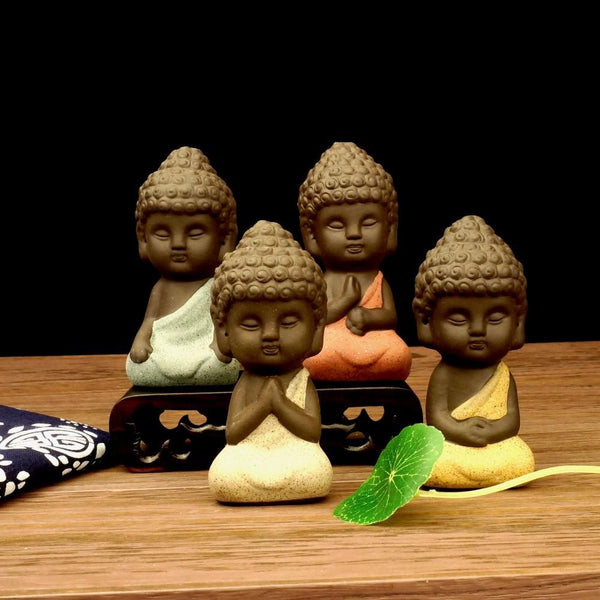 Little Handcrafted Ceramic Tea Pet Buddha