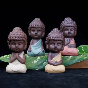 4pc/Set Cute Ceramic Mini Buddha Tea Pets-GRAB A BARGAIN!