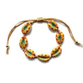 Inkjet Printed Colorful HIPPY DESIGNS  Cowry Shell Style BOHO Rope Bracelets