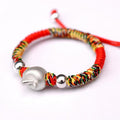 PURE Silver APPLE Red Rope Bracelet for BABIES