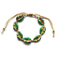 Inkjet Printed Colorful HIPPY DESIGNS  Cowry Shell Style BOHO Rope Bracelets