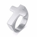 Men's Stainless Steel Cross Ring